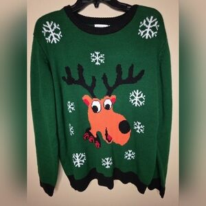 Famjamjam Women's Christmas Green Pullover Sweater Size XXL